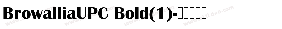 BrowalliaUPC Bold(1)字体转换